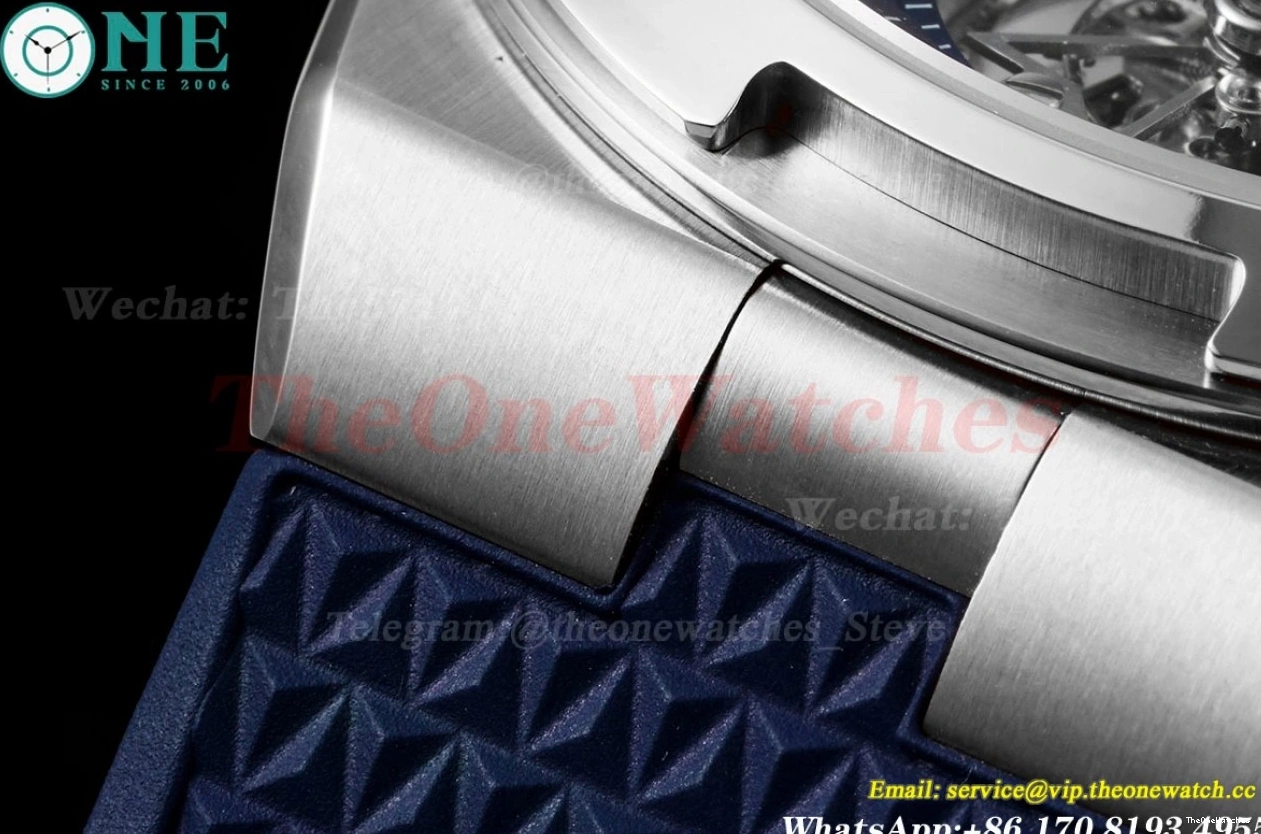 RU 6000V Overseas BBR ref Stk Tourbillon SS Blue 0110